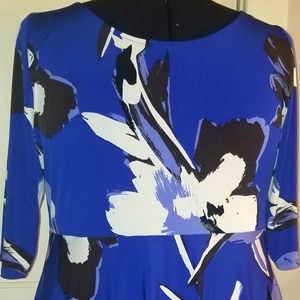 Lane Bryant Midi Blue/Black Dress 18/20